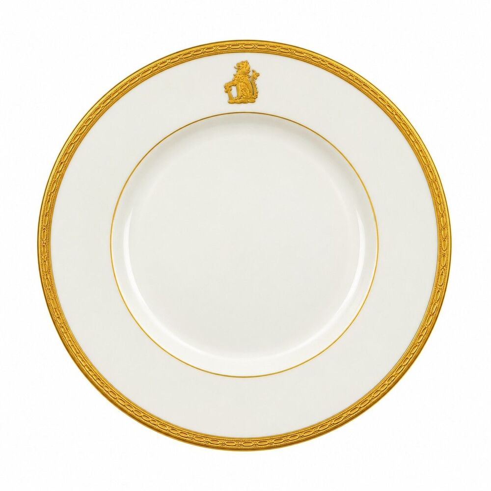 Minton K132 Acid Gold Lion Crest Bone China Dinner Plate England 10.25" - Picture 9 of 9